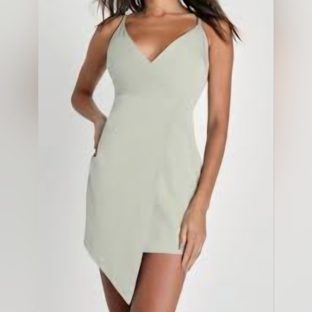 Lulus Elegant Sage Green Women's Dress Size S- Length: Above The Knee NWT